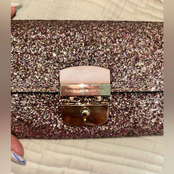 KATE SPADE PINK SPARKLE CLUTCH - Picture 10 of 16